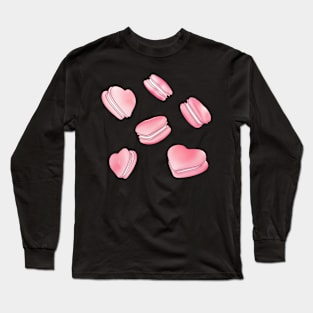 Heart Macaroons Pattern Long Sleeve T-Shirt